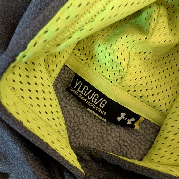 Under Armour Gray and Green Sweatshirt Hoodie - Picture 3 of 3